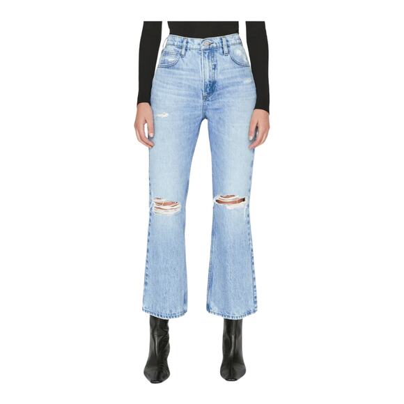 Frame Jeans Le High 'N' Tight Crop Mini Boot blue size 32 - Picture 1 of 8